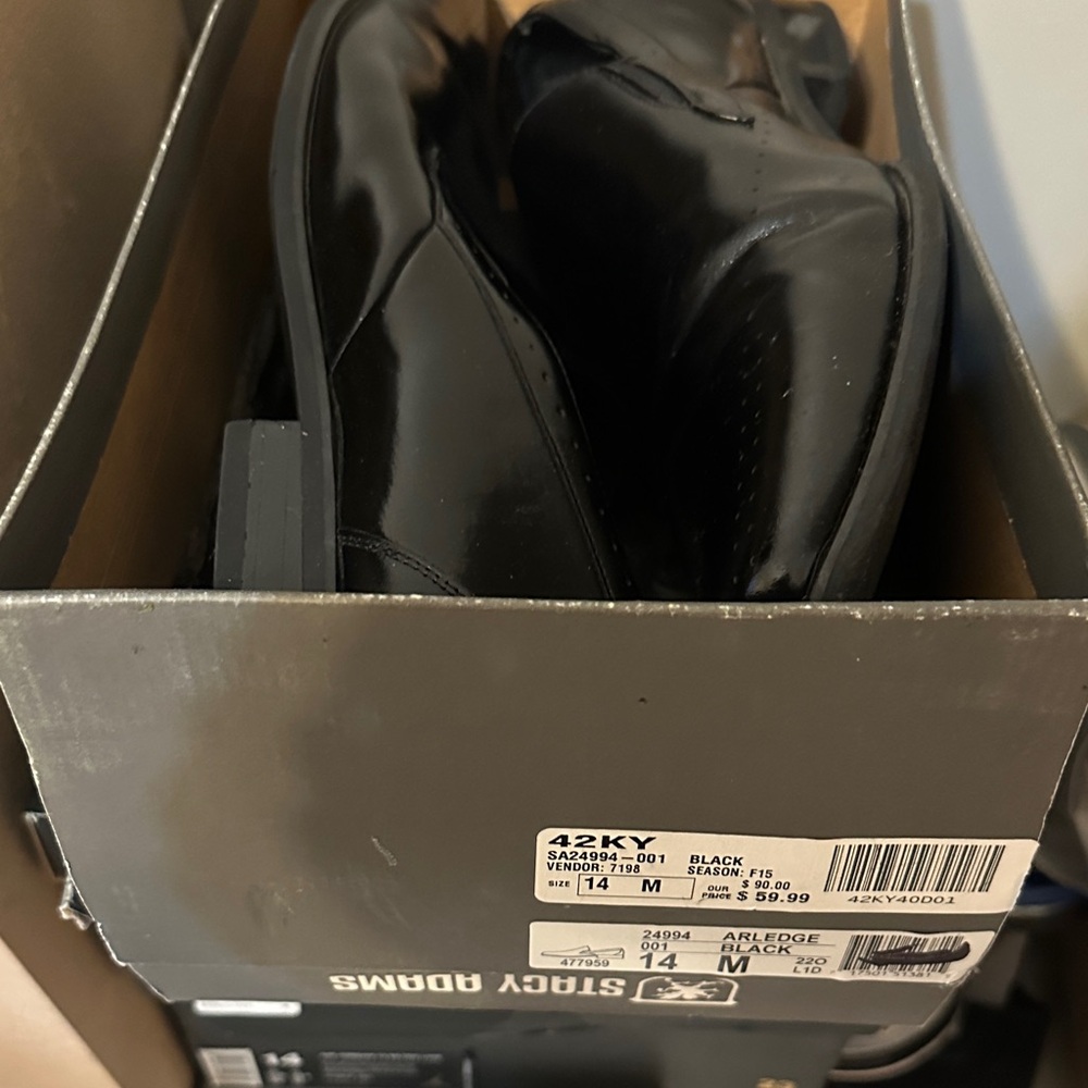 Stacy Adams Sleek Black Leather Shoes